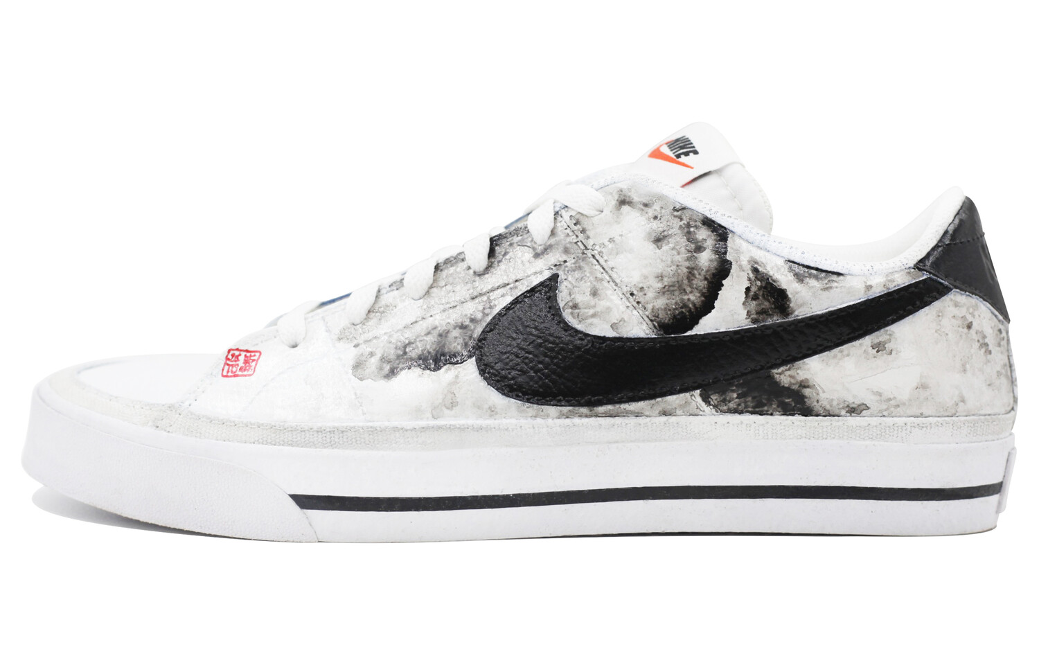 

Кроссовки Nike Court Legacy Skateboarding Shoes Men Low-top Black/White, черный