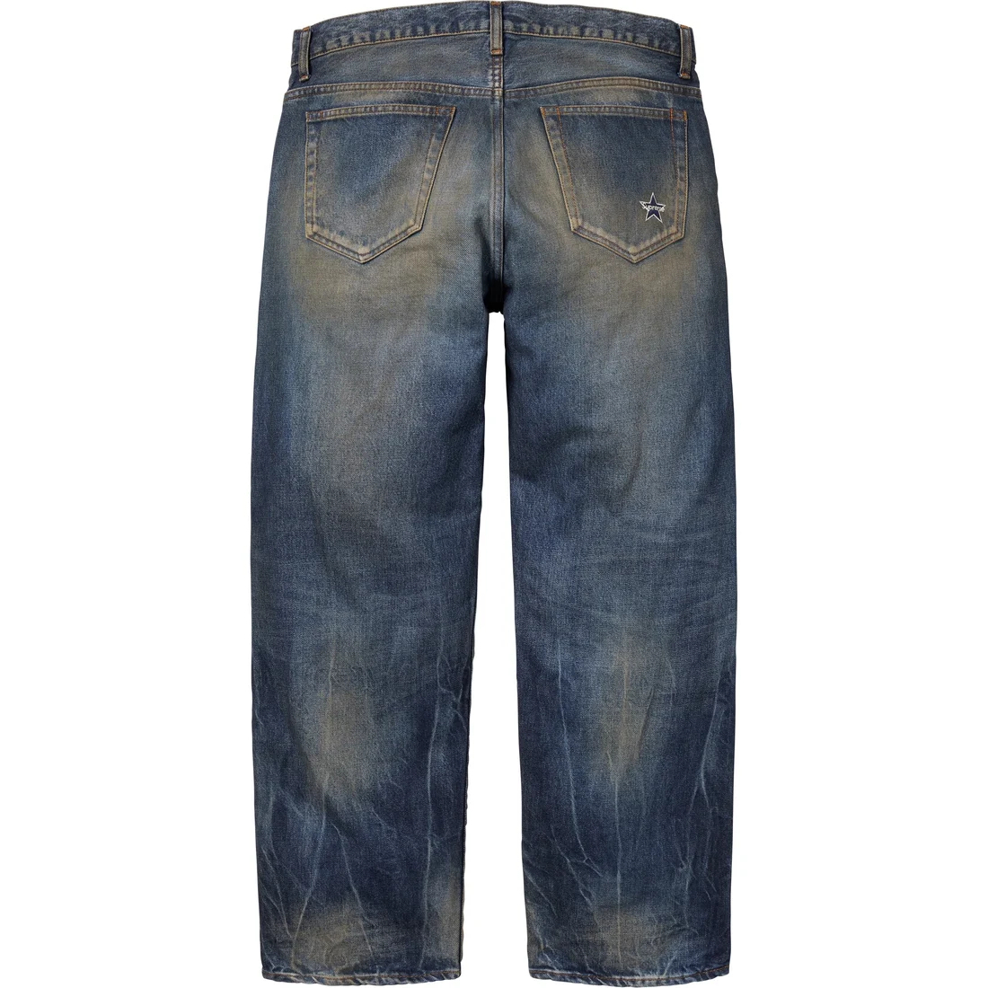 Потёртые джинсы свободного кроя с кромкой Selvedge Supreme, черный — фото 4