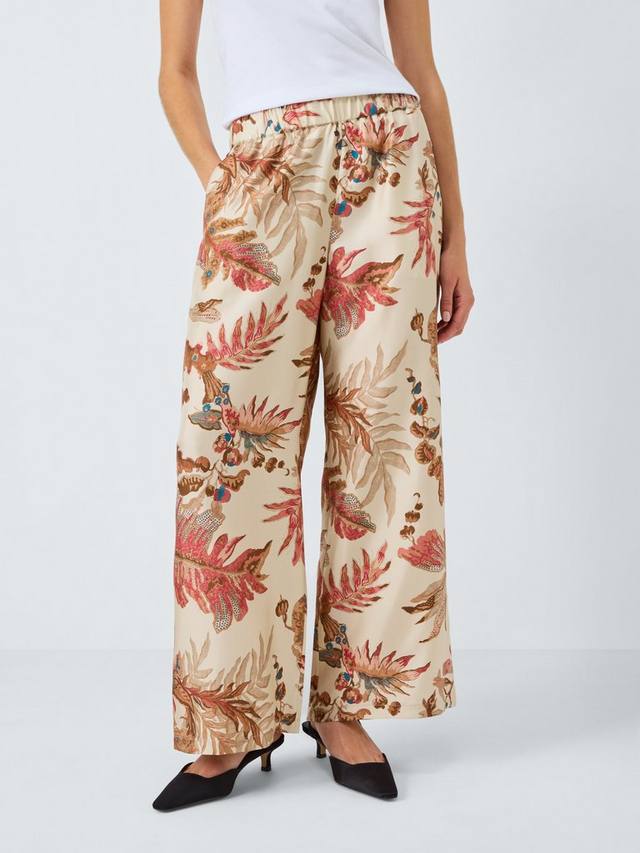 

Брюки Temide Botanical из чистого шелка Weekend MaxMara, Beige/Multi