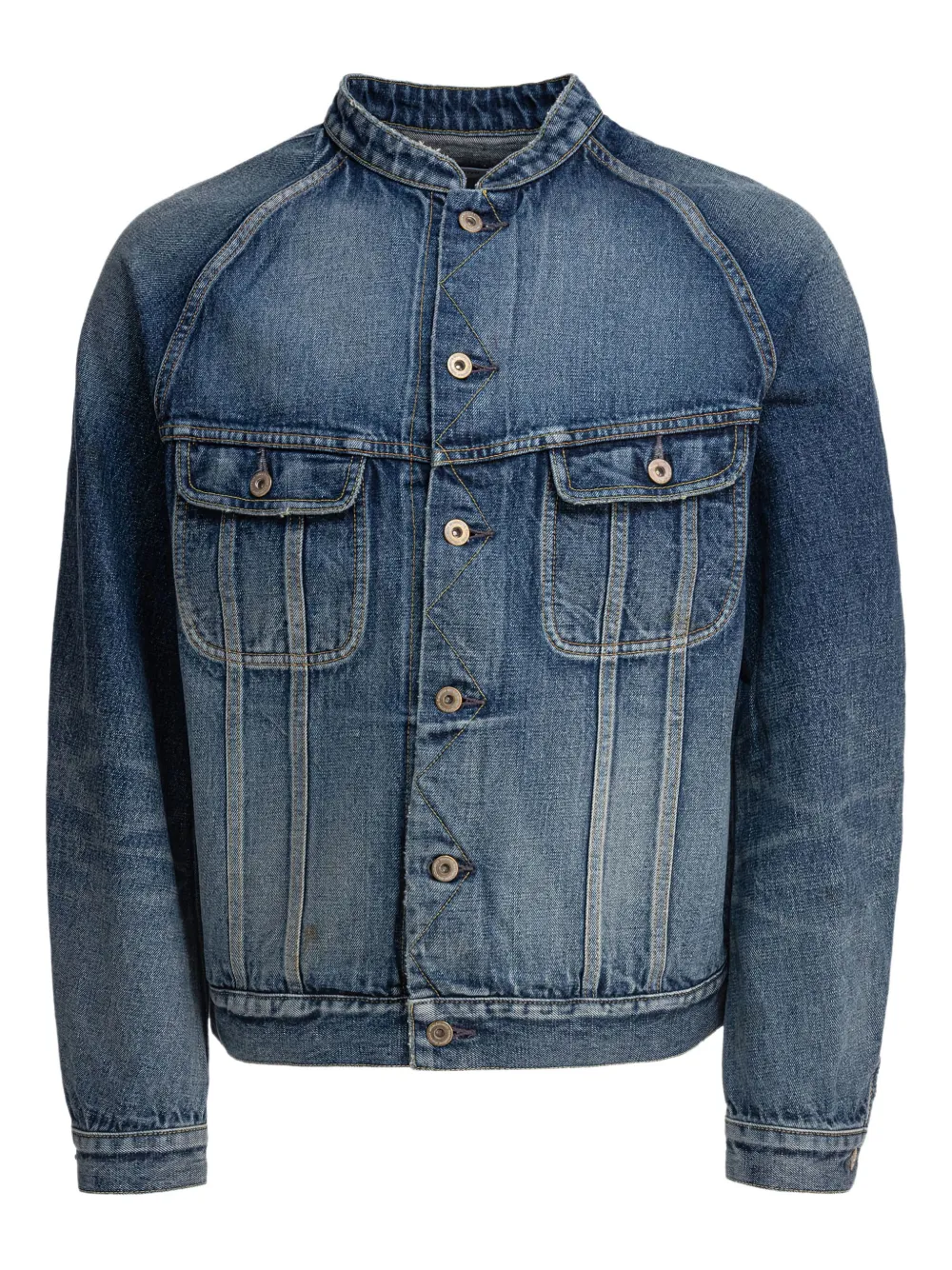 

Джинсовая куртка с воротником-стойкой nonnative, синий