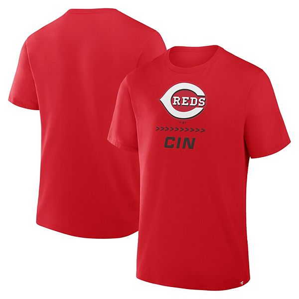 

Мужская красная футболка cincinnati reds clubhouse legacy side swipe Fanatics