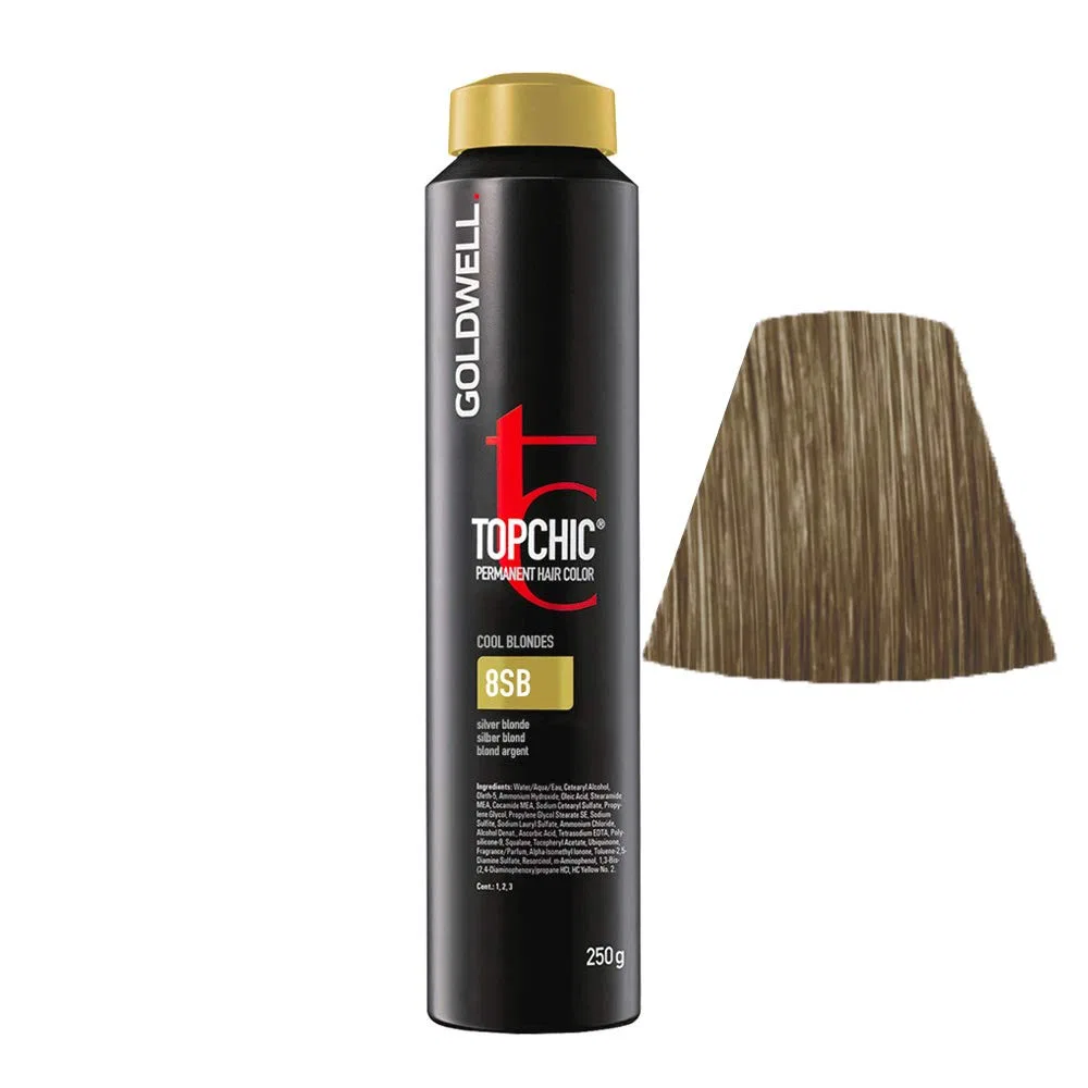 Краска для волос Goldwell Topchic 8SB Silver Blonde 250 мл Goldwell, 8Sb Silver Blond