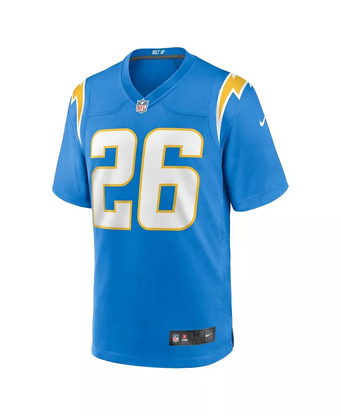 Мужская игровая футболка Los Angeles Chargers Asante Samuel Jr. в пудрово-голубом цвете Nike — фото 3