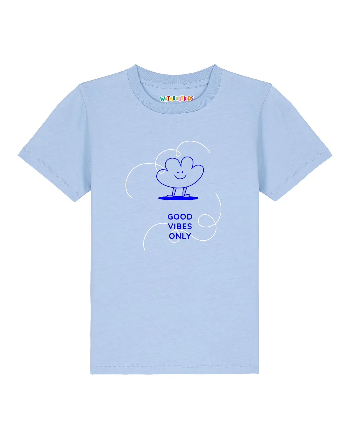 Футболка с надписью 'Только позитивные эмоции' Watabout.Kids, Blue/Light Blue