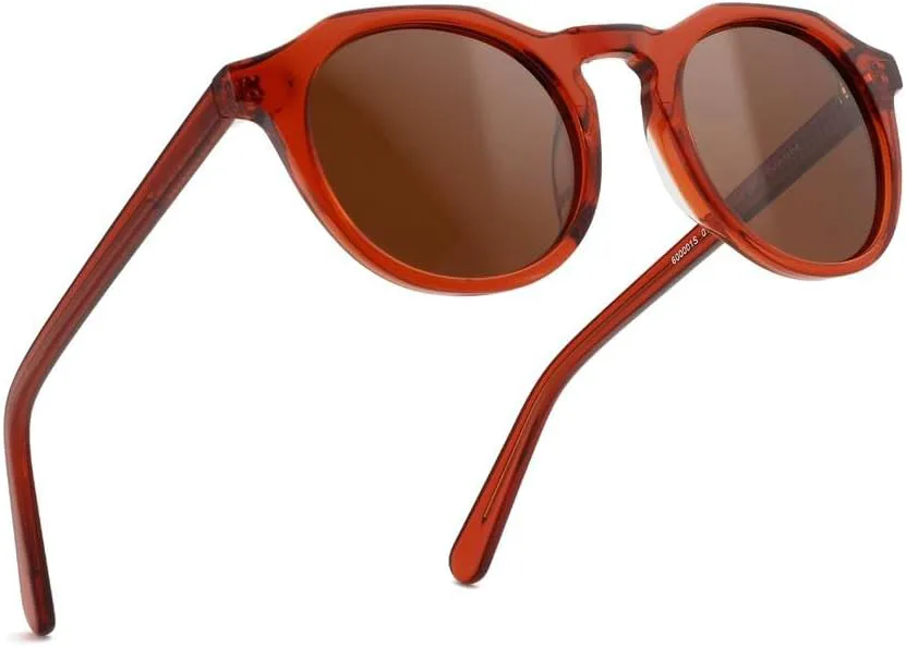 

Винтажные поляризованные солнцезащитные очки из ацетата 2025 года для женщин и мужчин, ретро-круглые солнцезащитные очки с защитой от УФ-излучения UV400 KTUCN, 010