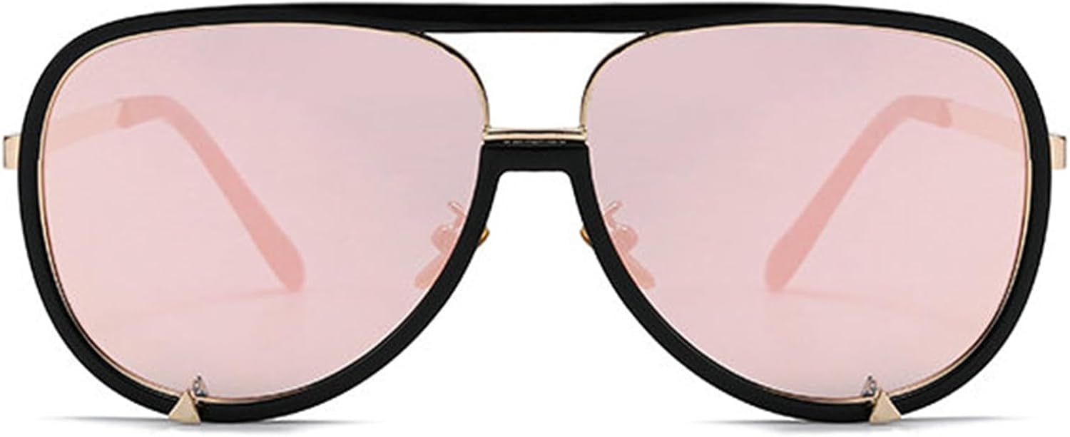 

Willochra Винтажные солнцезащитные очки-пилот большого размера для женщин, черные с градиентным переходом, большая оправа, модные мужские солнцезащитные очки в металлической оправе, C3