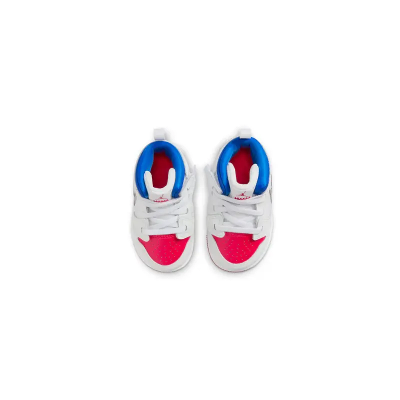Jordan Кроссовки Mid-Top Toddler Air 1 Slip-Resistant White Red Blue — фото 3