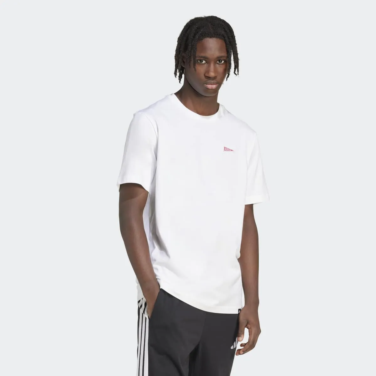 

Мужская футболка Pennant Trim Graphic adidas, белый
