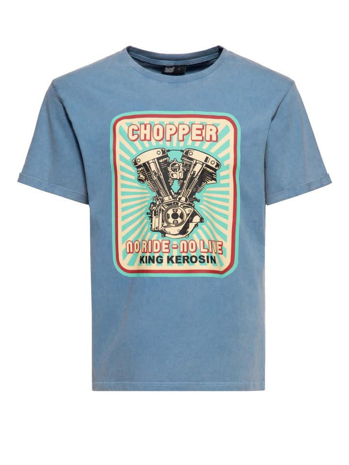 

Футболка с принтом King Kerosin No Ride No Life небесно-голубого цвета King Kerosin, Синий, Футболка с принтом King Kerosin No Ride No Life небесно-голубого цвета King Kerosin