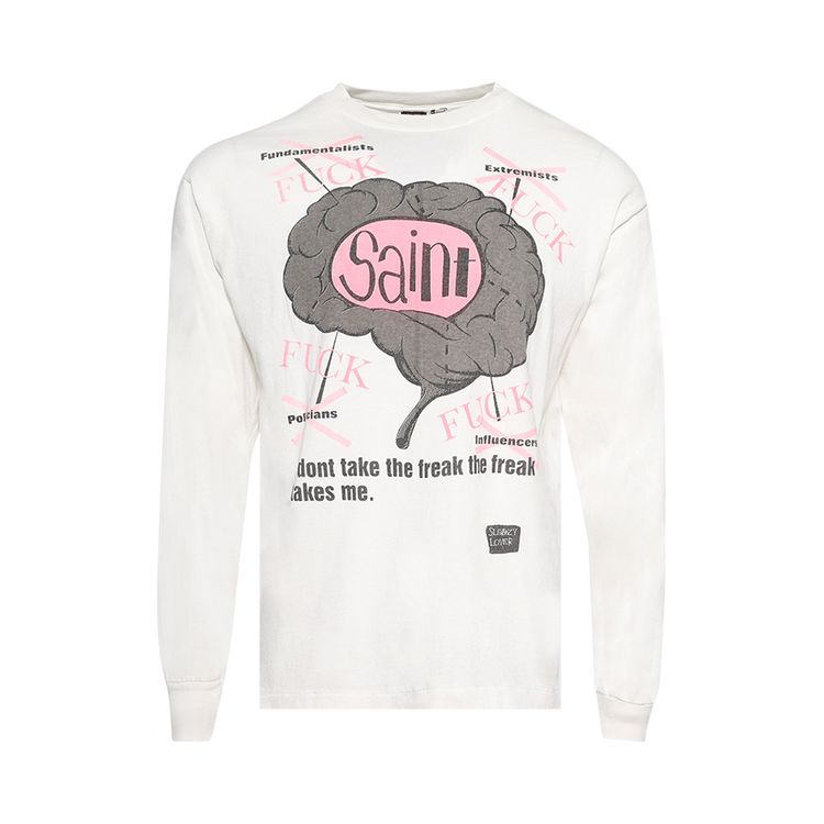 

Футболка SAINT Mxxxxxx Brain Long-Sleeve Tee 'White', белый