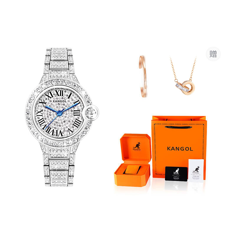 

KANGOL Часы Gypsophila Collection Quartz Movement Metal Strap Chinese Watch Women's Watch Silver Dial