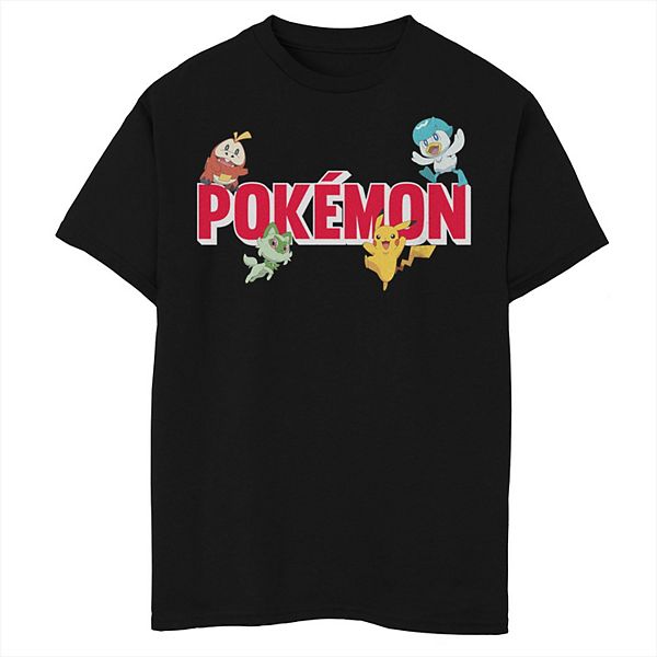 

Футболка с принтом Pokemon Fuecoco Quaxly Sprigatito Pika для мальчиков 8-20 Licensed Character