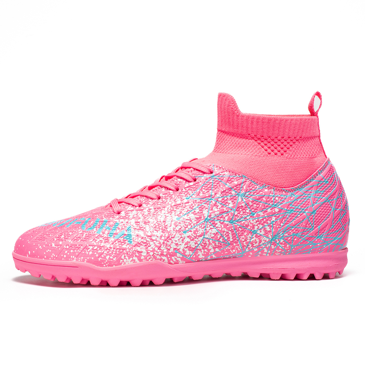 

Sharp Engraving Унисекс футбольные бутсы высокие черно-розовые Pink-Turf, цвет Pink-Turf