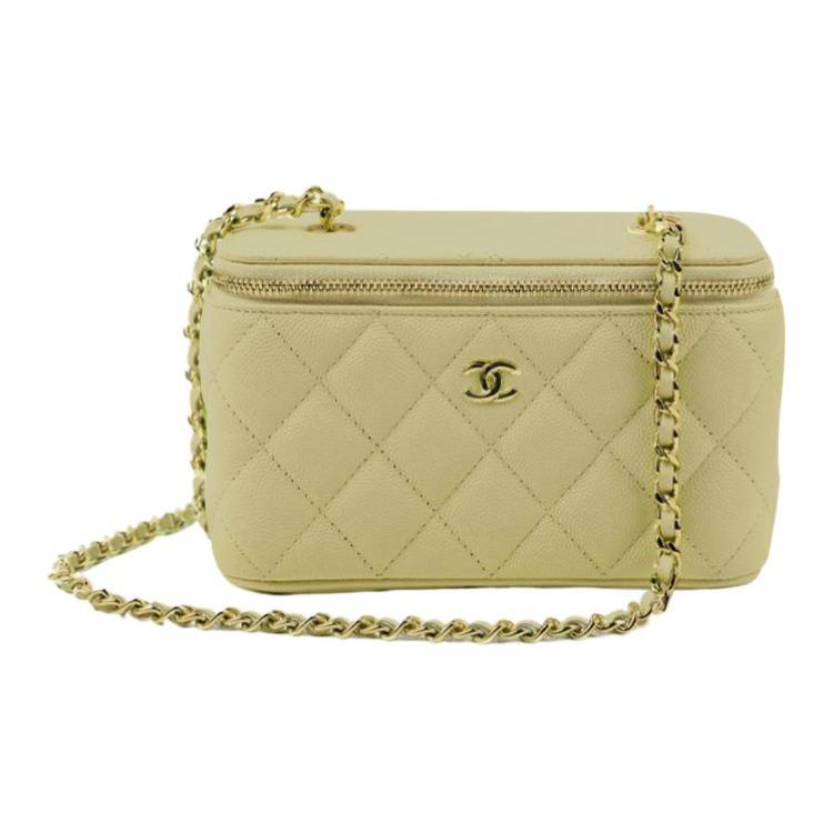 

CHANEL Сумка из телячьей кожи, сумка через плечо, женская, желтая
