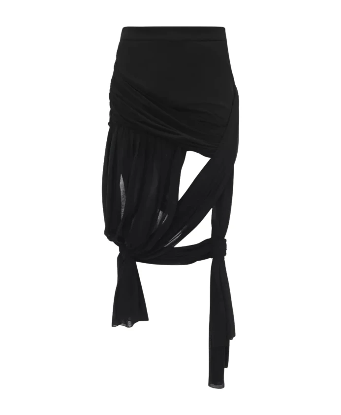 

Мини-Юбка с драпировкой Jw Anderson, черный