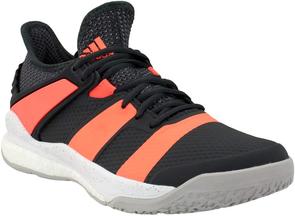Кроссовки для тренинга Adidas Men's Stabil X, серый/коралловый — фото 2