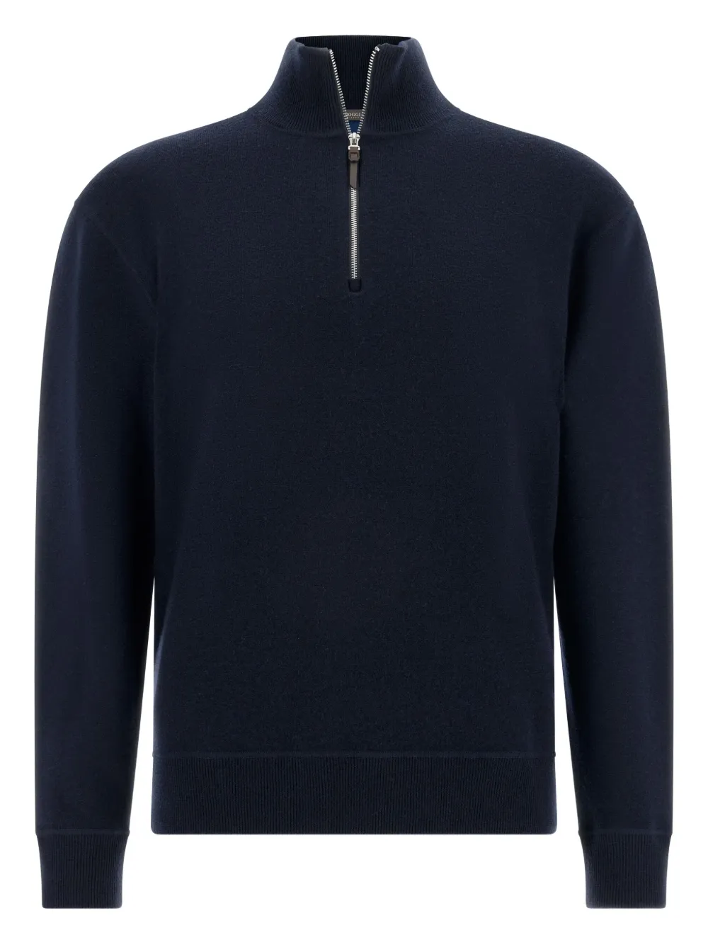 

Джемпер на молнии до половины из шерсти и кашемира Boggi Milano, синий