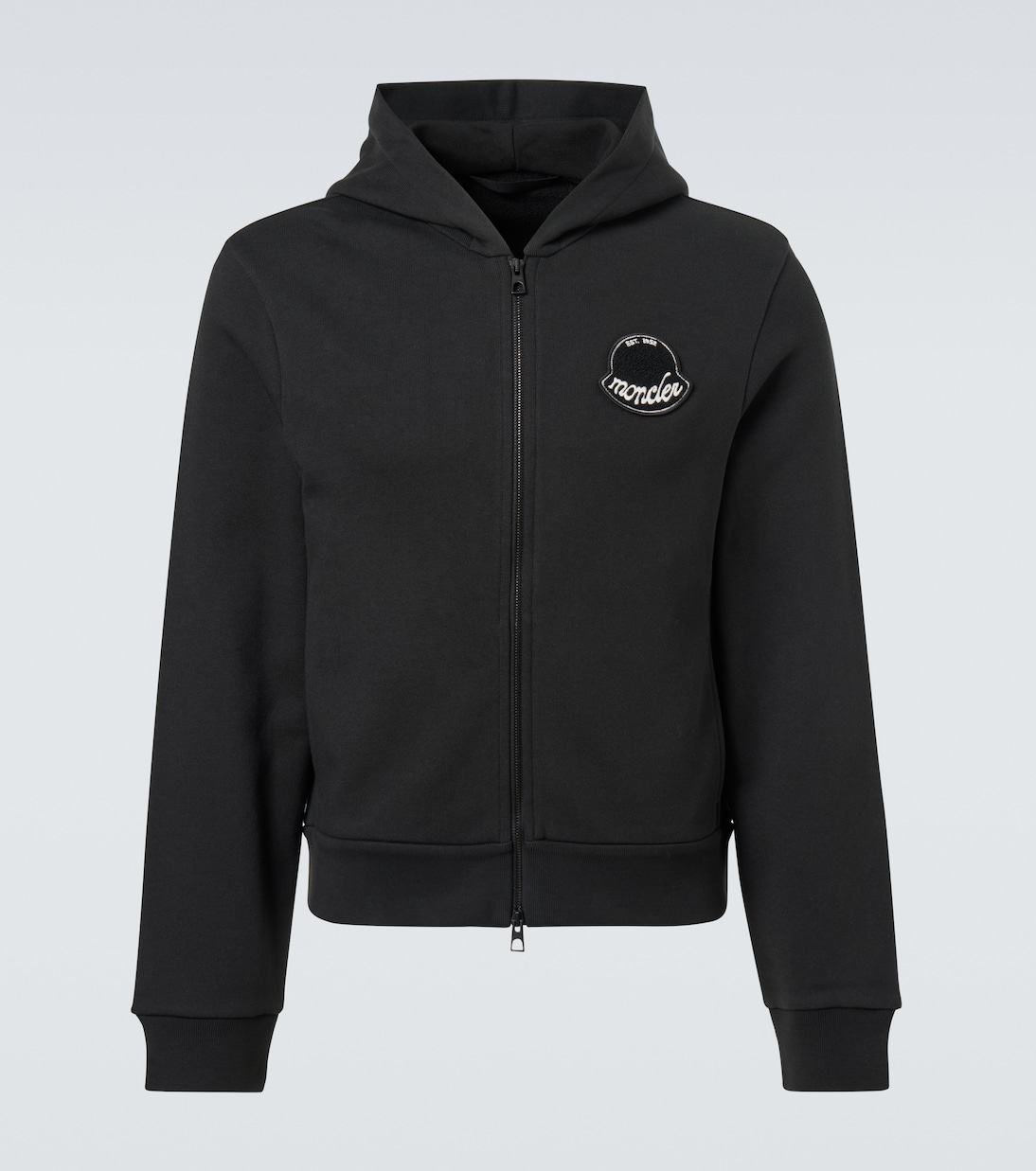 

Хлопковый худи с логотипом Moncler, Smoky Black