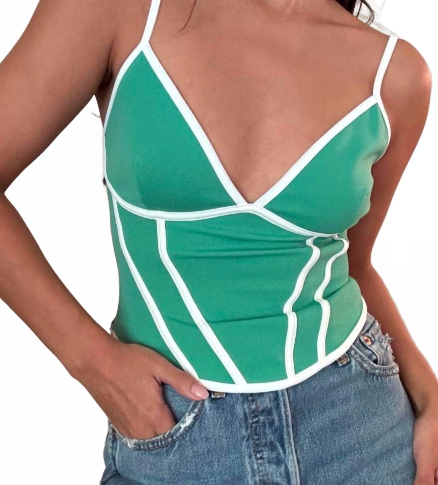 

SALTY Топ-комбинация Lucky Contrast в зеленом цвете