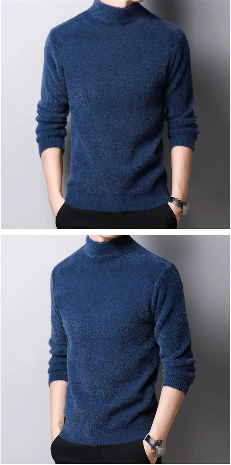 

Свитер Hamthuit мужской водолазка Faux Mink Cashmere