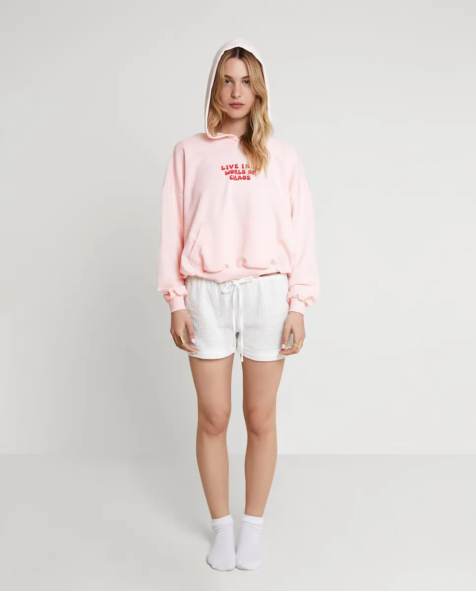 

Женская худи оверсайз с капюшоном Naëlle, розовый