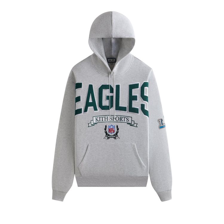 

Худи Kith & '47 for the NFL: Eagles Nelson Hoodie 'Light Heather Grey', серый