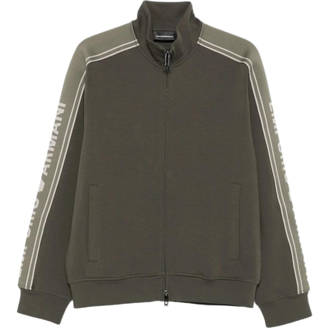 

Толстовка на молнии с логотипом Emporio Armani, зеленый