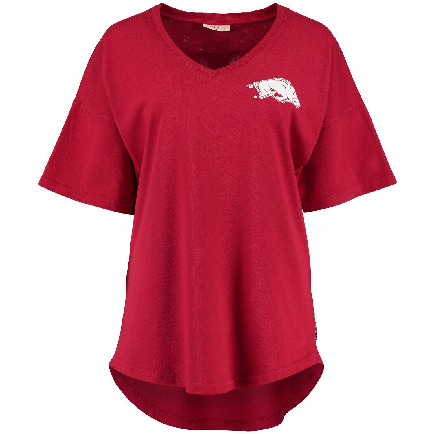 

Женская футболка оверсайз из джерси Cardinal Arkansas Razorbacks Spirit