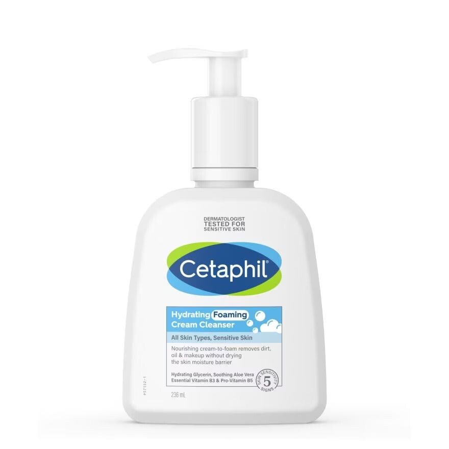 

Cetaphil Увлажняющая очищающая пенка-крем 236 мл. очищающее средство крем-пенка, Blue , White