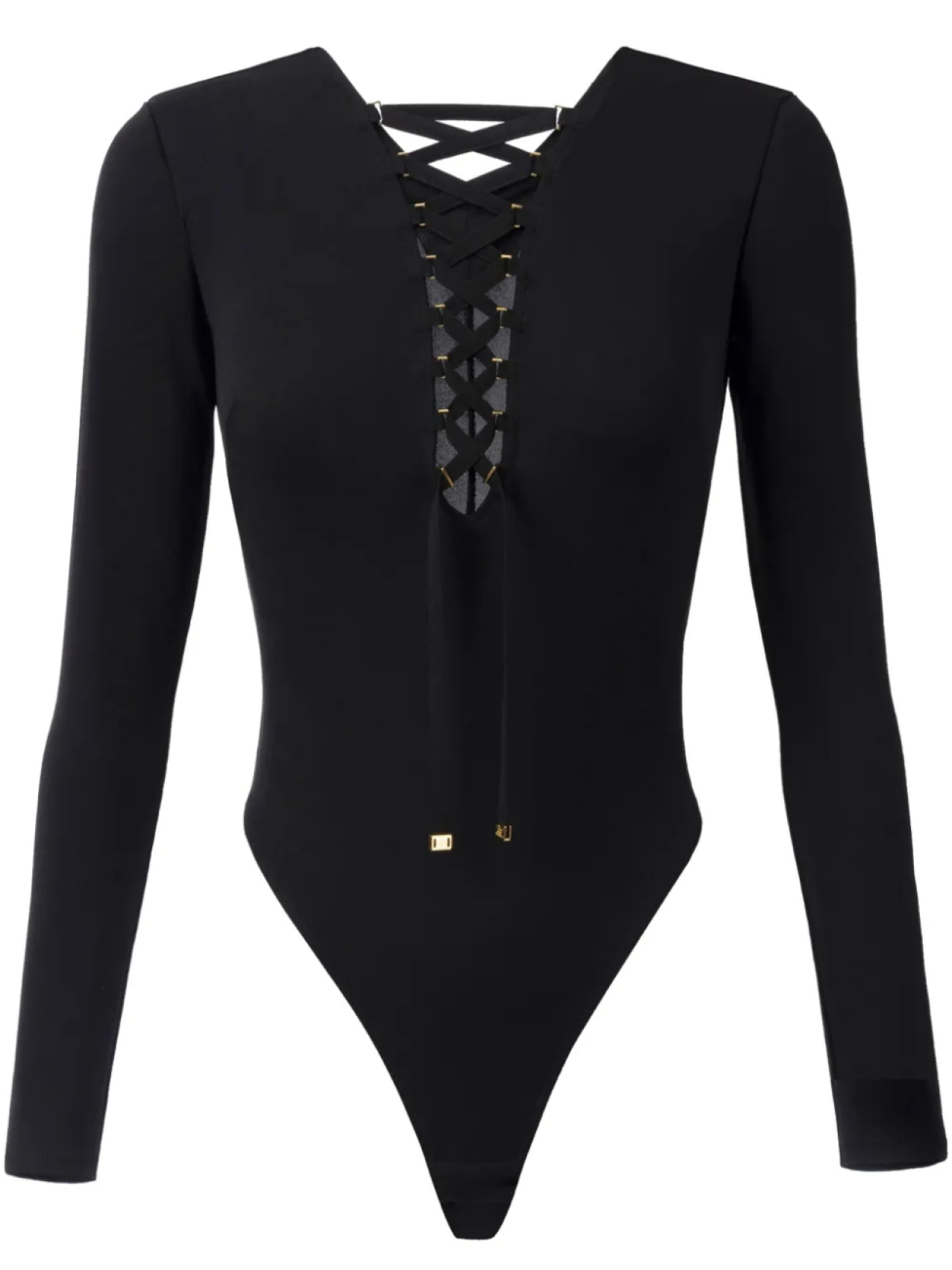 

Elisabetta Franchi боди со шнуровкой, черный