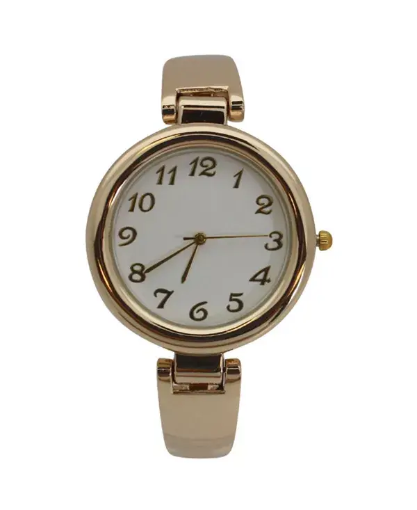 

Золотые часы с металлическим браслетом и простой текстурой Olivia Pratt, gold