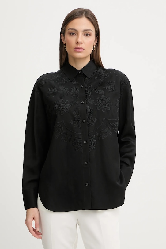 

Рубашка с добавлением льна Tommy Hilfiger, черный