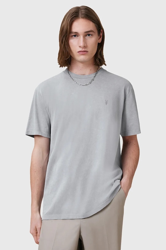 

Хлопковая футболка SAKA Allsaints, серый
