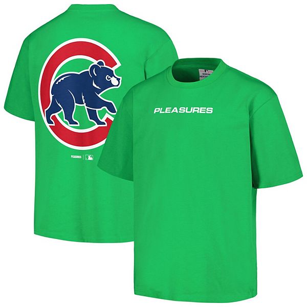 

Мужская футболка pleasures green chicago cubs ballpark Unbranded