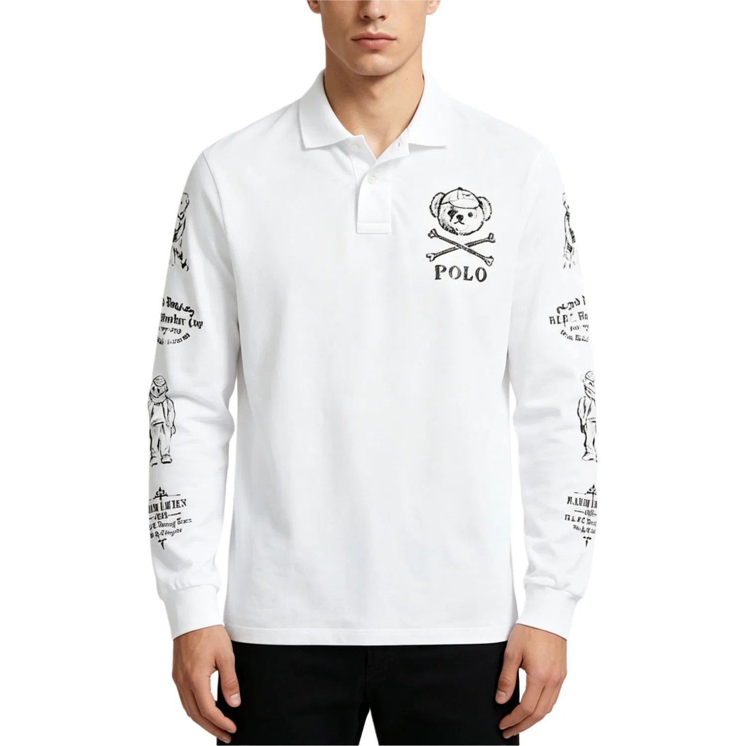 Поло Polo Ralph Lauren Bear белое — фото 3
