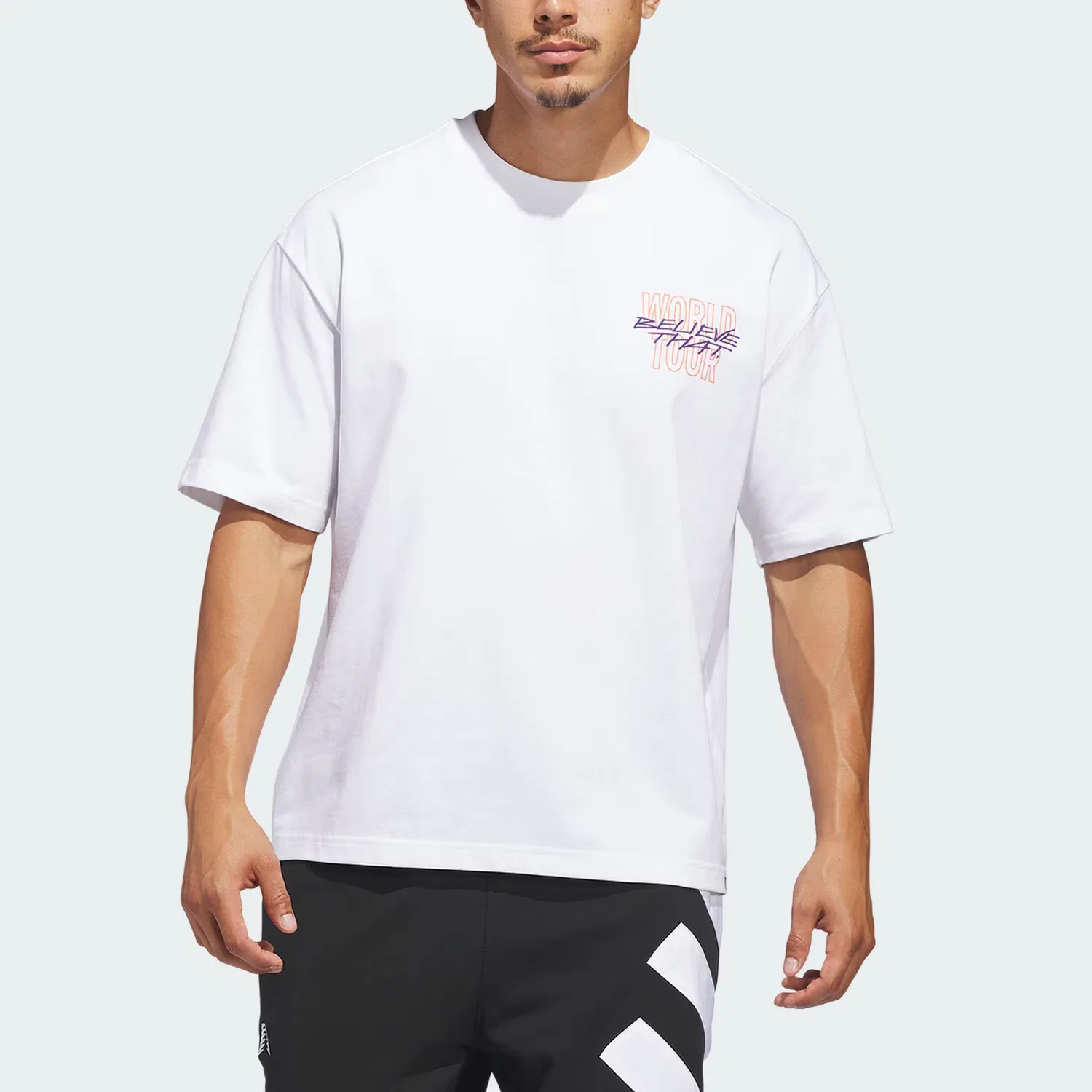 Футболка Anthony Edwards ATL2WRLD, мужская Adidas, White — фото 4