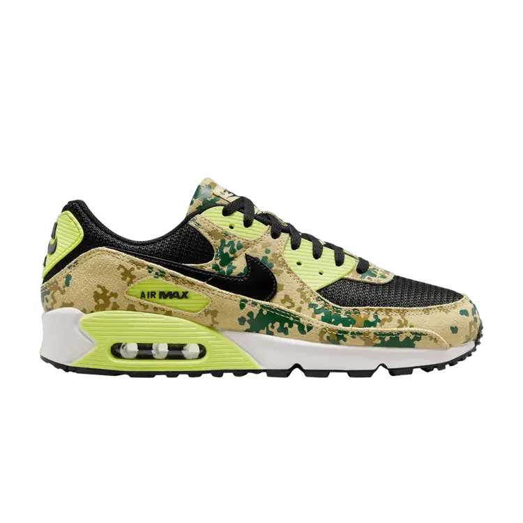 

Кроссовки Nike Air Max 90 Premium 'Camo Pack - Gold Light Lemon Twist', желто-коричневый