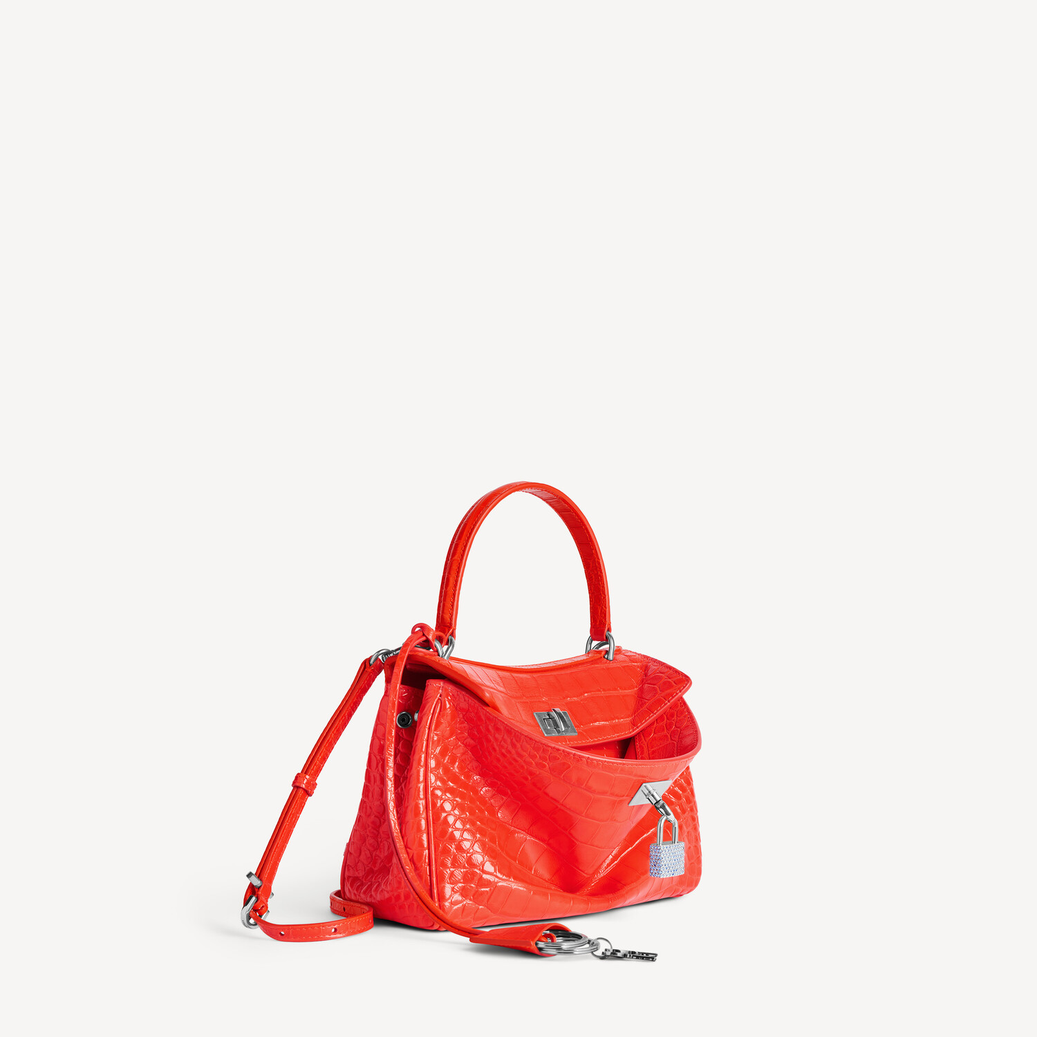 Женская мини-сумка rodeo с кристаллами в ярко-оранжевом цвете BALENCIAGA, ярко-оранжевый — фото 2