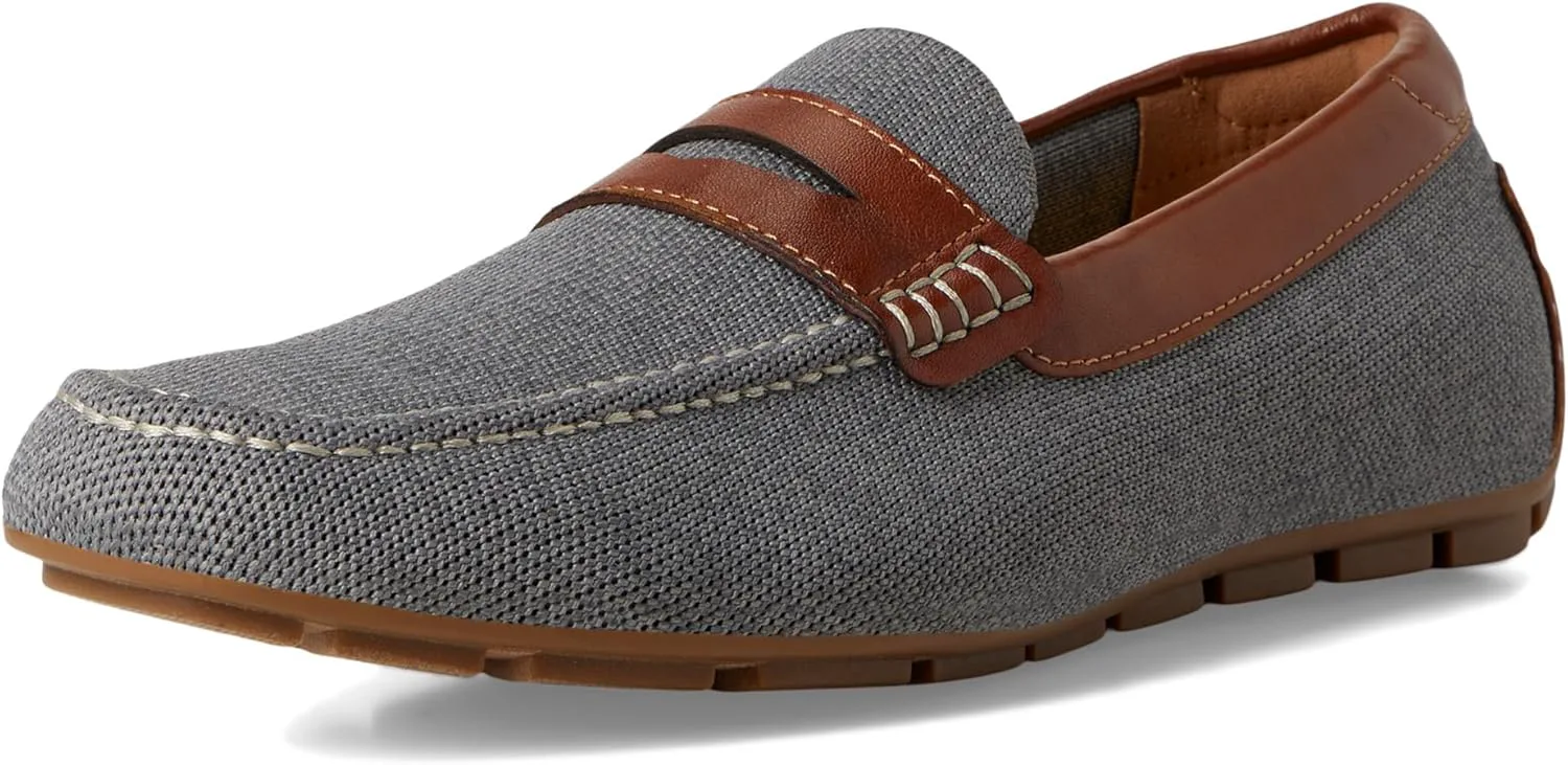 Мужские мокасины Florsheim Motor Knit с пенни и носком-мокто, серый мультиколор — фото 4