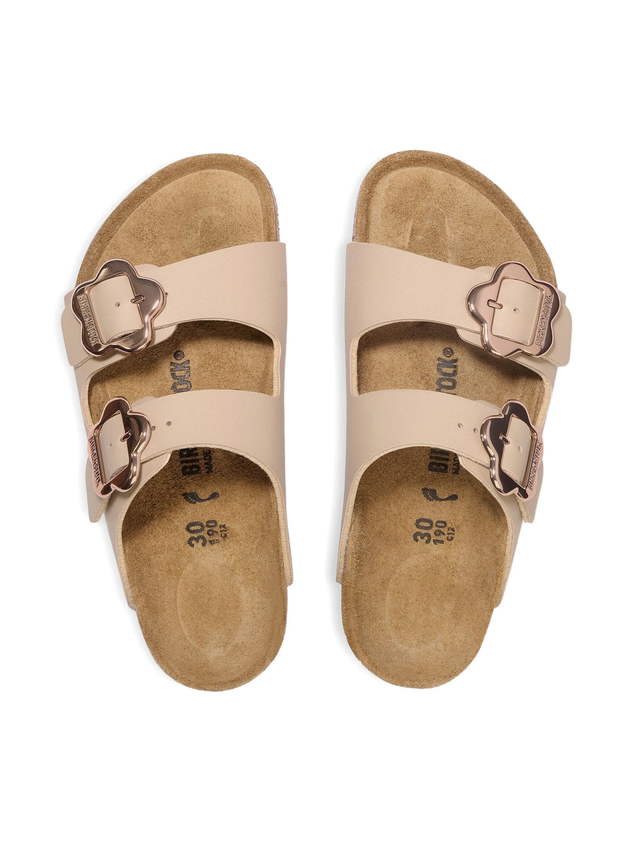 Босоножки Arizona с пряжками Birkenstock Kids, бежевый — фото 3