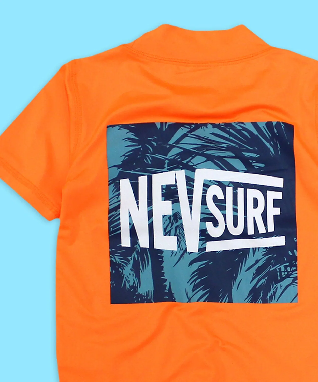 Рашгард с коротким рукавом NEV SURF оранжевый