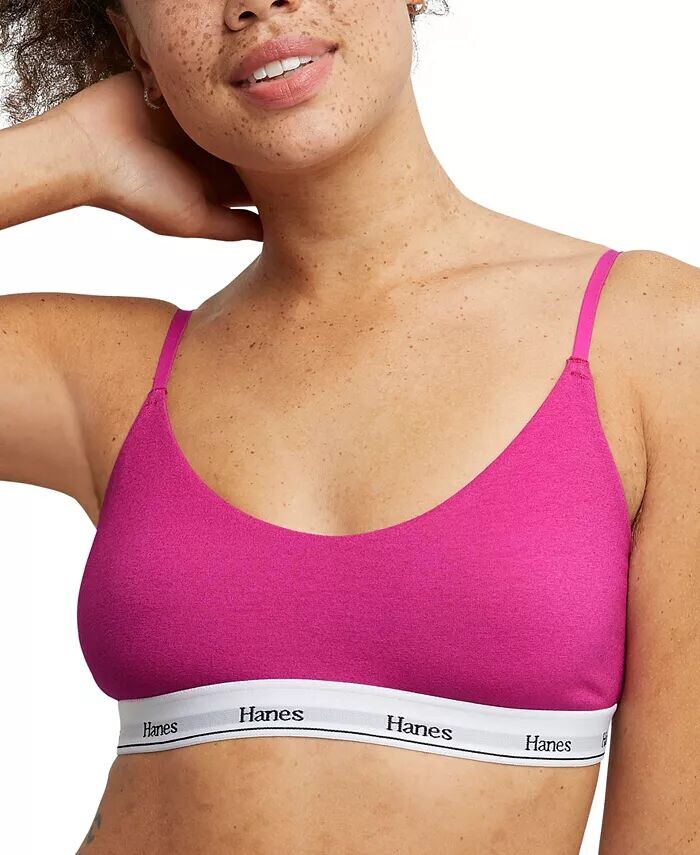

Женский укороченный бюстгальтер без косточек Originals ComfortMSO103 Hanes, розовый