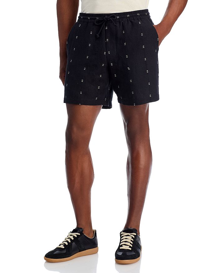 

Марк 6" шорты с вышивкой rag & bone, черный