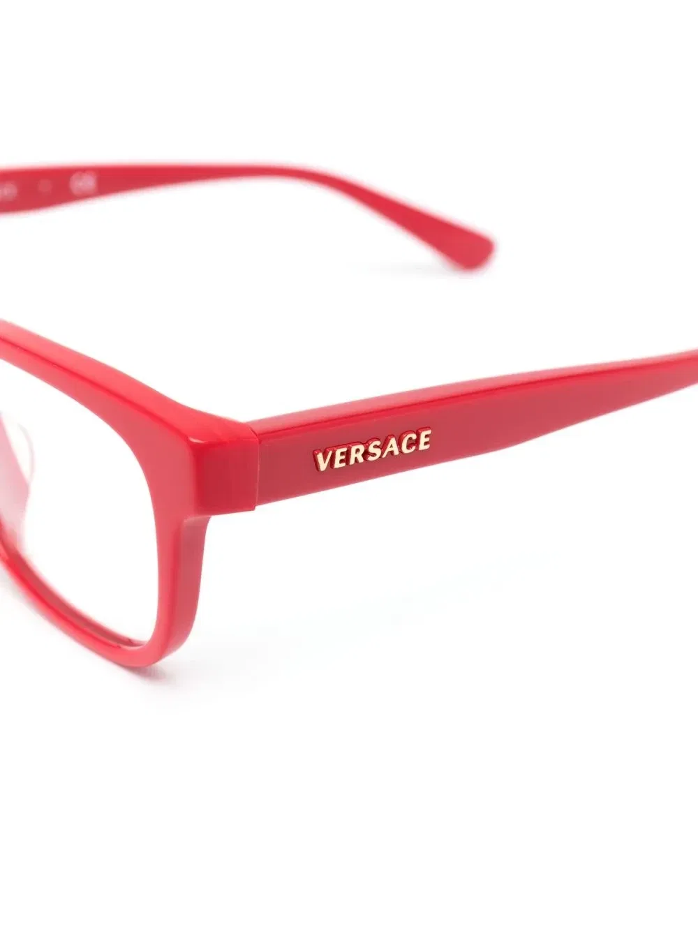 Очки в квадратной оправе с логотипом Versace, бордовый — фото 3