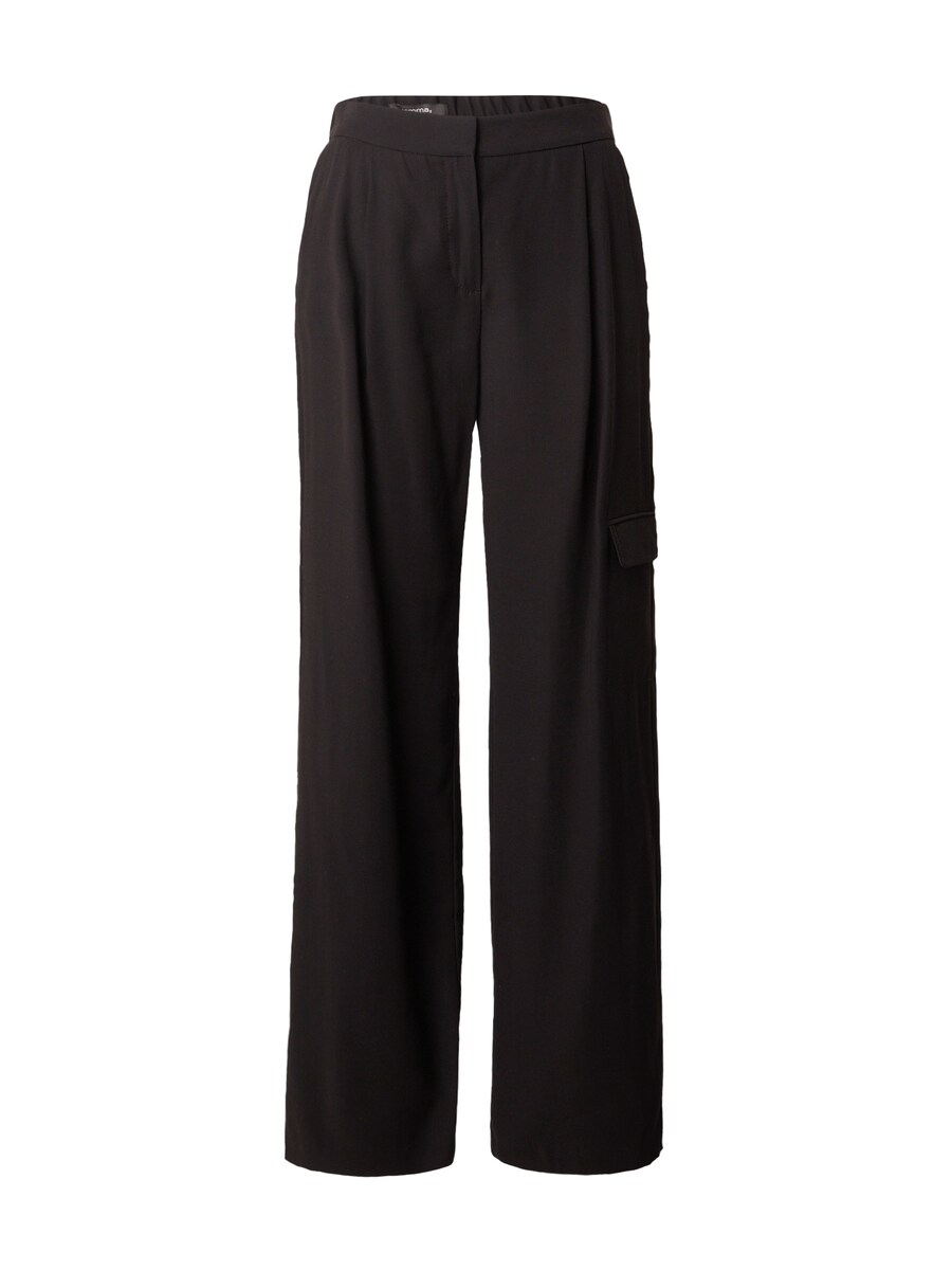 

Брюки со складками спереди COMMA Wide leg Pleat-Front Pants, черный