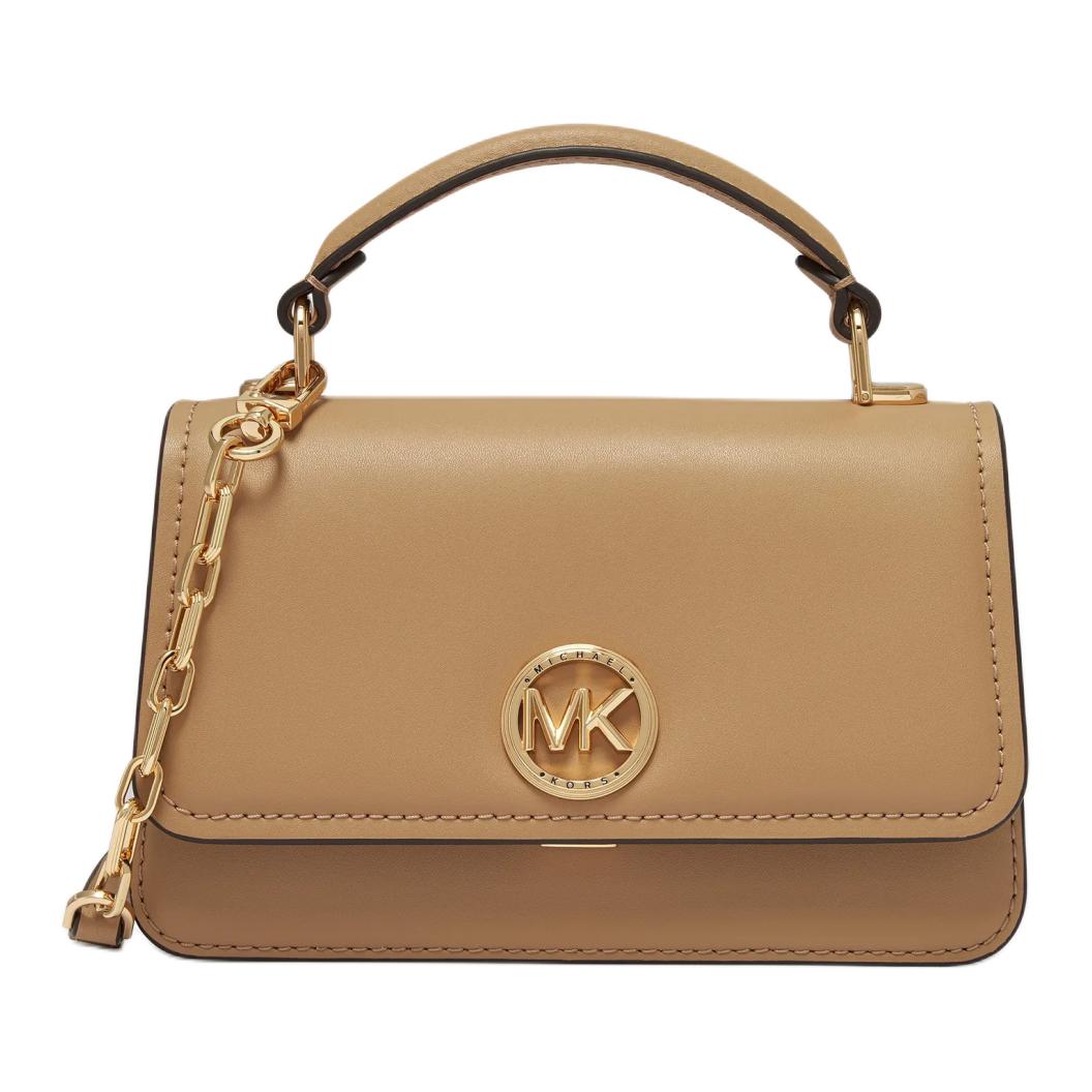 

MICHAEL KORS Делэнси кожаная сумка через плечо с одним ремнем малая женская верблюжий цвет
