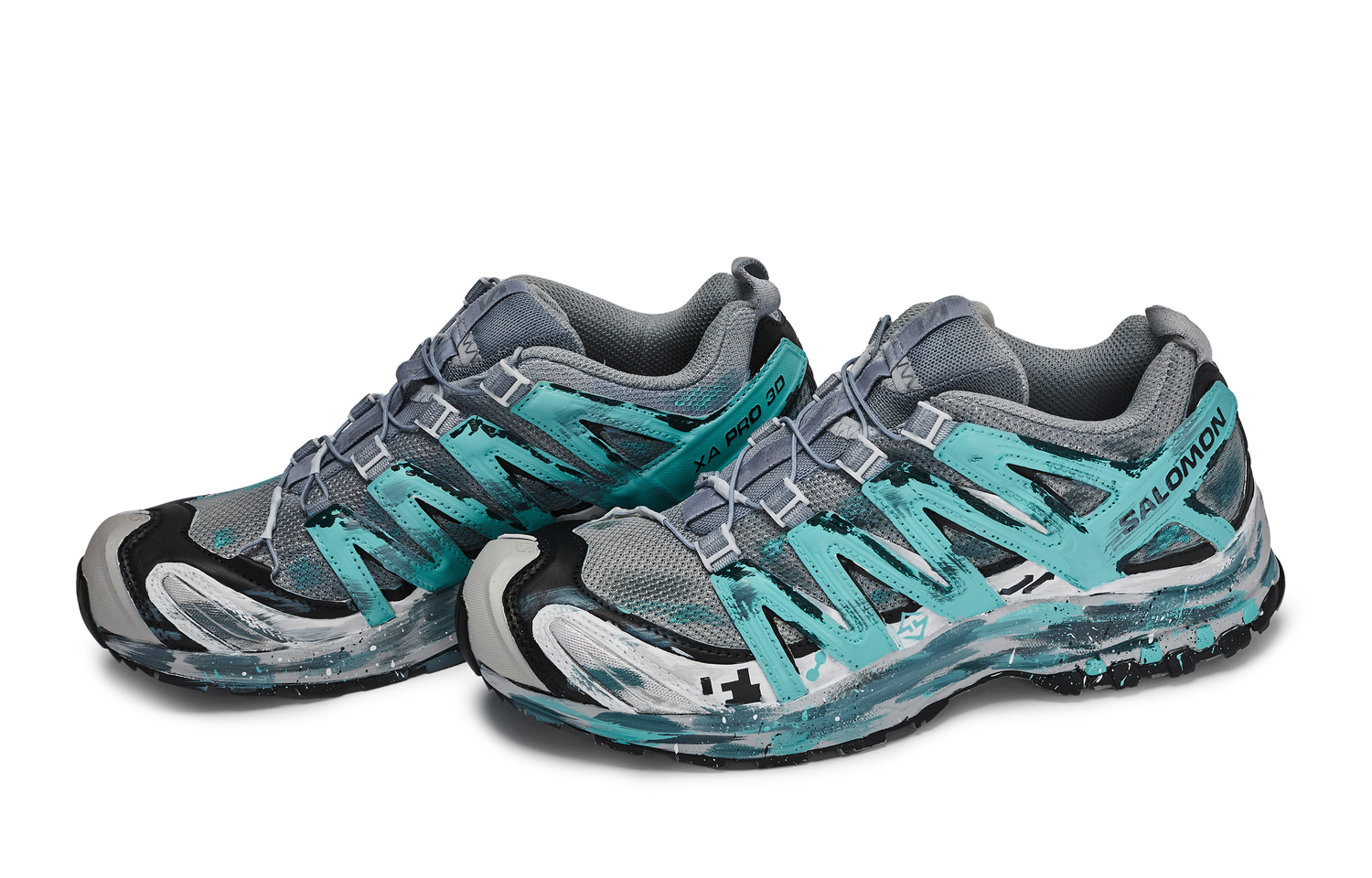 Кроссовки XA PRO 3D 811 Manufacturing, Light Rail Marks Abrasion Resistant Low top Outdoor Shoes Unisex SALOMON, серый серебряный tiffany — фото 4