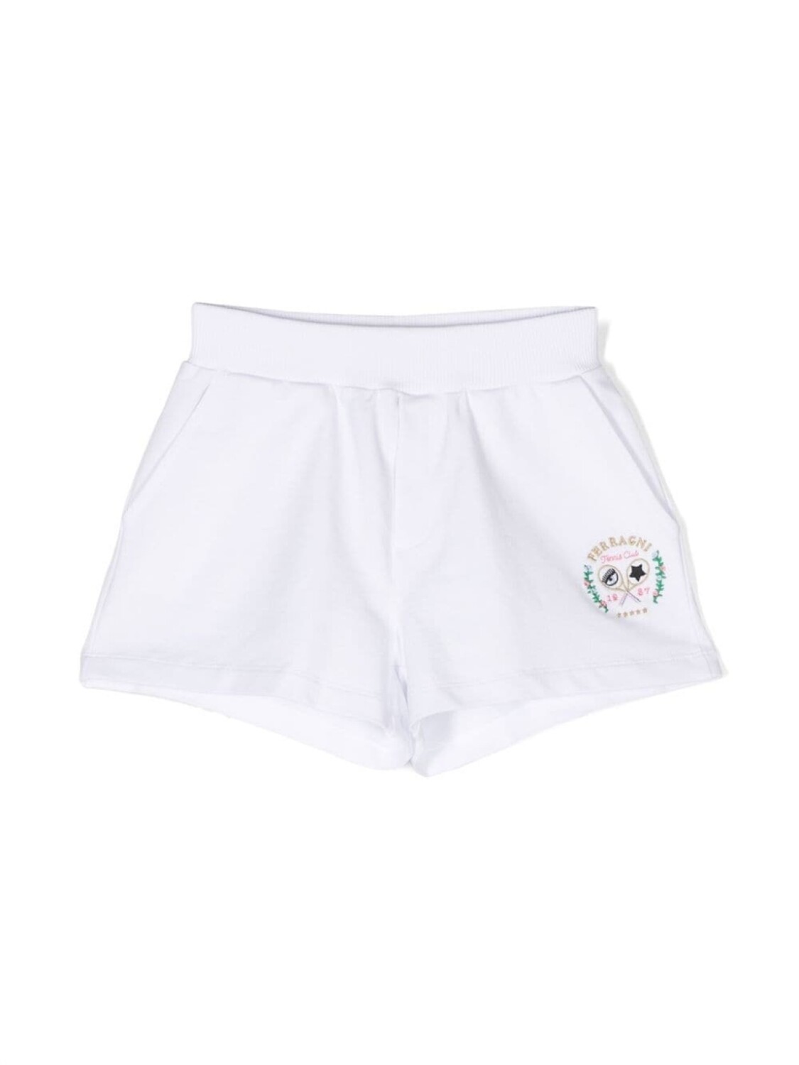 

Chiara Ferragni Kids шорты с вышитым логотипом, белый