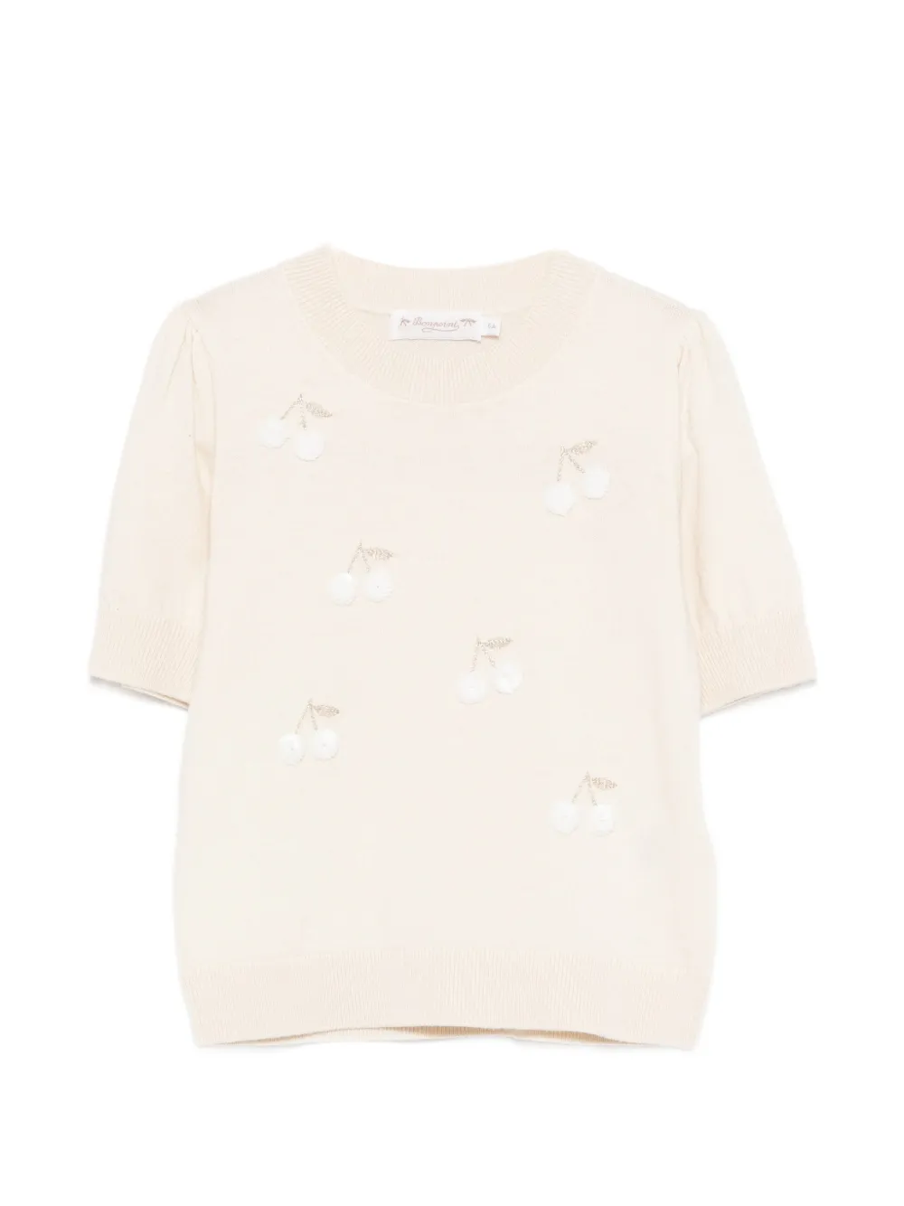 

Футболка с вишневым мотивом Bonpoint, бежевый