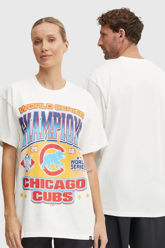 

Футболка хлопковая MLB Chicago Cubs 47 Brand, бежевый